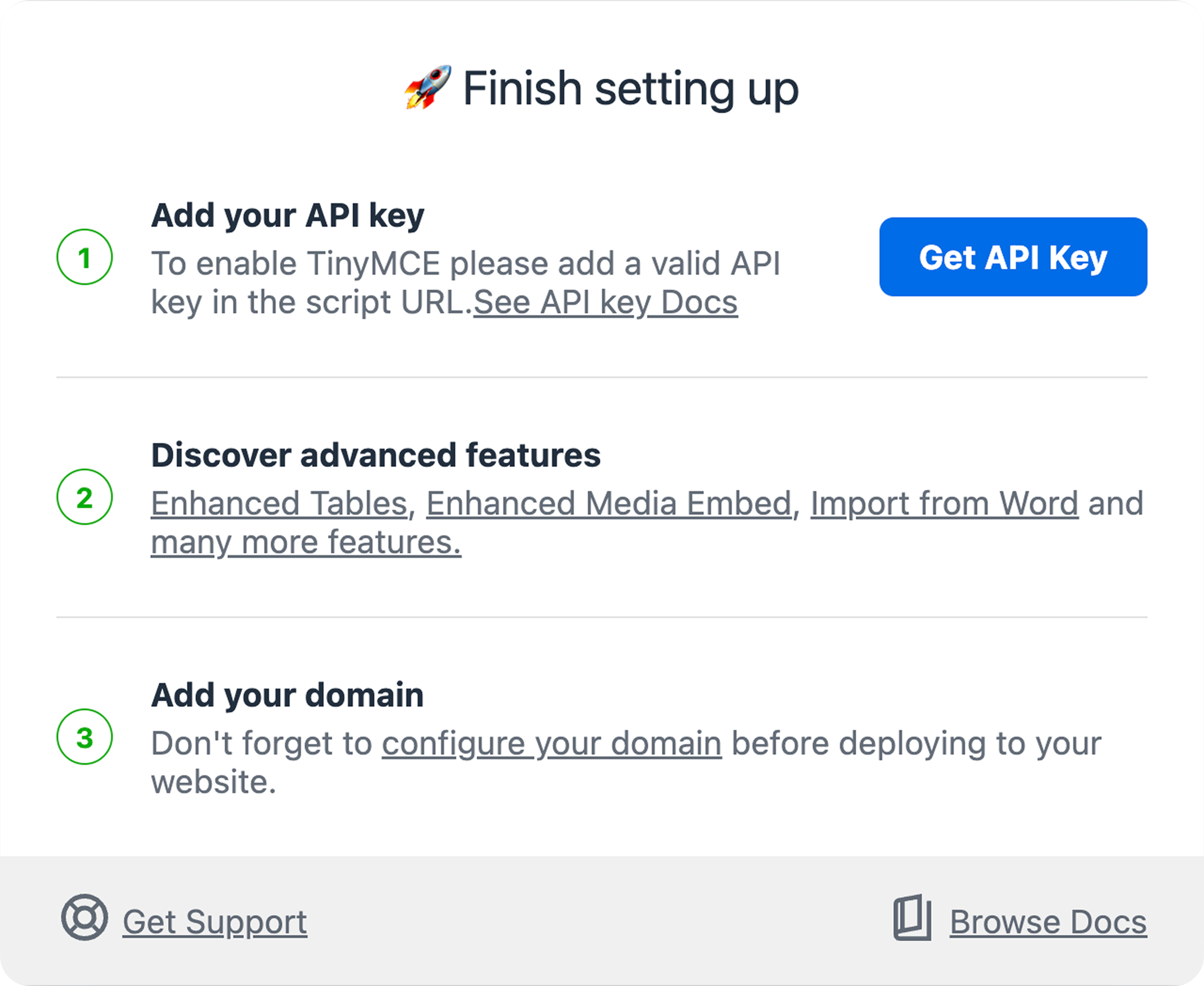 onboarding finish setting up dialog